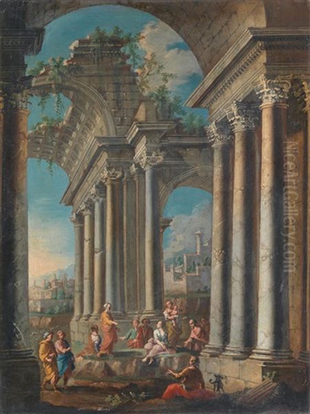 The Pool Of Bethesda Oil Painting by Alberto Carlieri