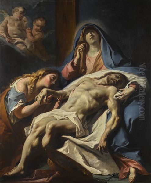 The Lamentation Oil Painting by Carlo Innocenzo Carlone