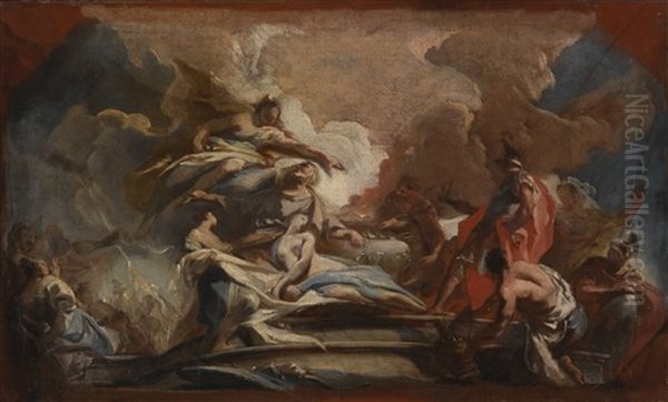 The Sacrifice Of Iphigenia Oil Painting by Carlo Innocenzo Carlone