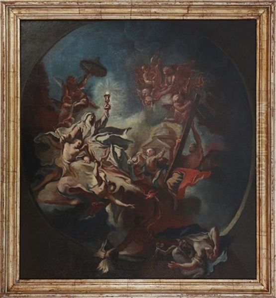 L'assunzione Della Vergine Oil Painting by Carlo Innocenzo Carlone