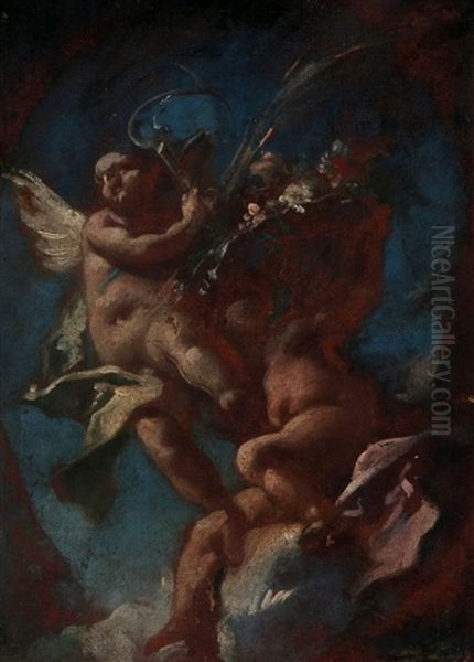 Allegory Of Plenty (autumn) Oil Painting by Carlo Innocenzo Carlone