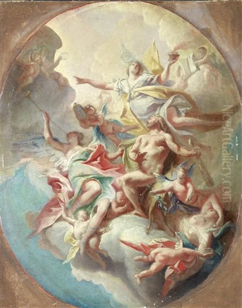 The Apotheosis Of Hercules Oil Painting by Carlo Innocenzo Carlone