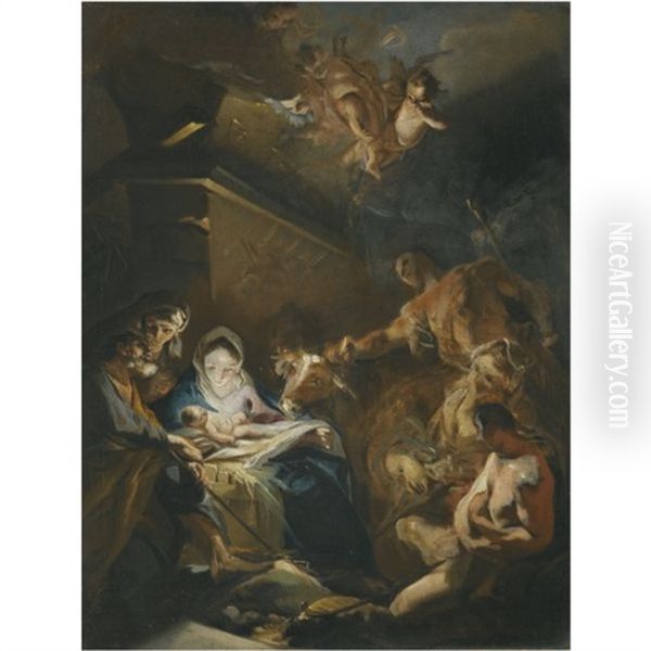 The Adoration Of The Shepherds by Carlo Innocenzo Carlone