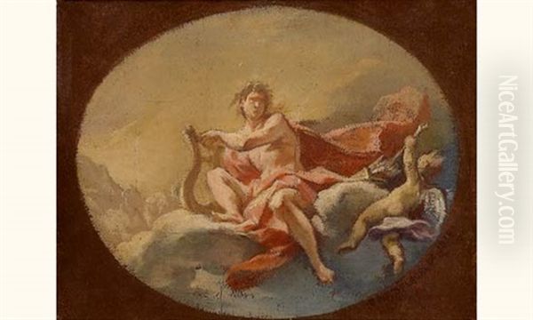 Apollon Et L'amour Tirant Une Fleche D'un Carquois Oil Painting by Carlo Innocenzo Carlone