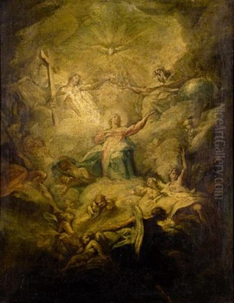 The Assumption Of The Virgin Oil Painting by Carlo Innocenzo Carlone