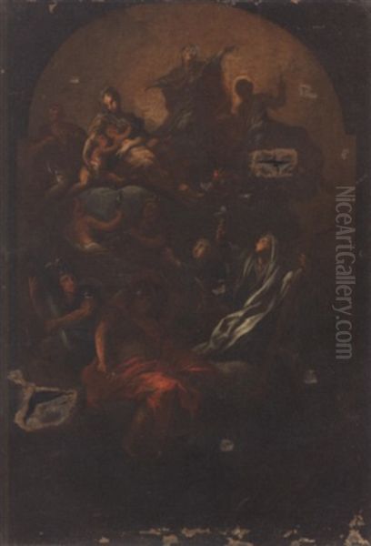 The Assumption Of The Virgin Oil Painting by Carlo Innocenzo Carlone