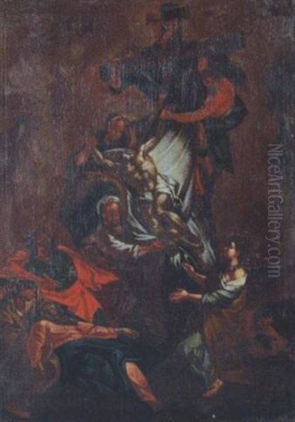 Kreuzabnahme Oil Painting by Carlo Innocenzo Carlone