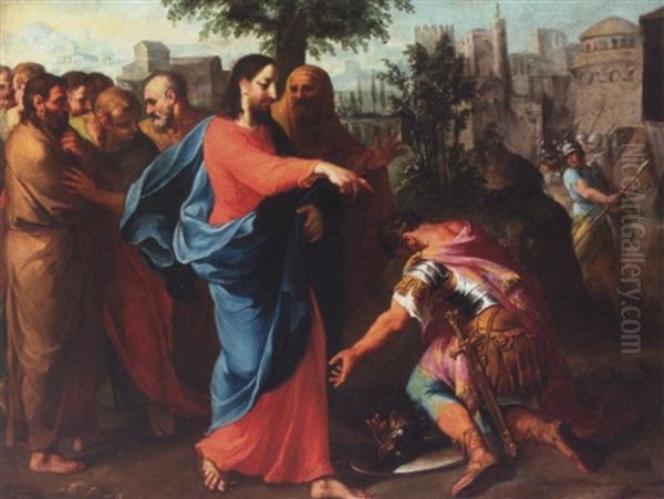 Christ Healing The Roman Centurians's Servant Oil Painting by Giovanni Battista Carlone