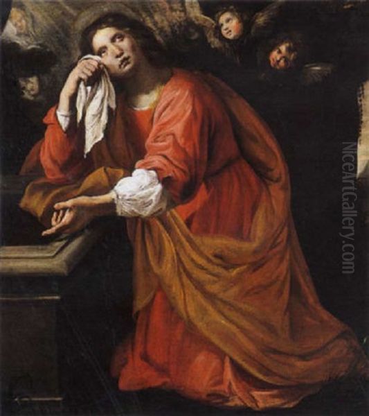 Maddalena Al Sepolcro Oil Painting by Giovanni Battista Carlone