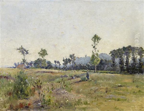 Feldlandschaft In Der Sologne Oil Painting by Charles Carlos-Lefebvre