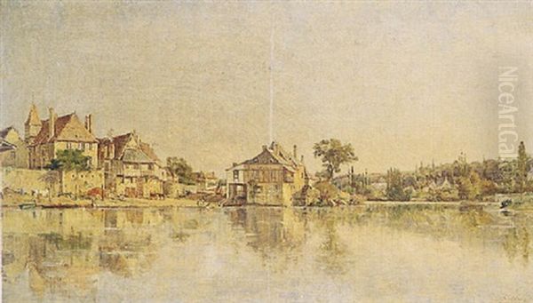 Vieux Moulin D'argeton (creuse) Oil Painting by Mario Cornilleau Raoul Carl-Rosa