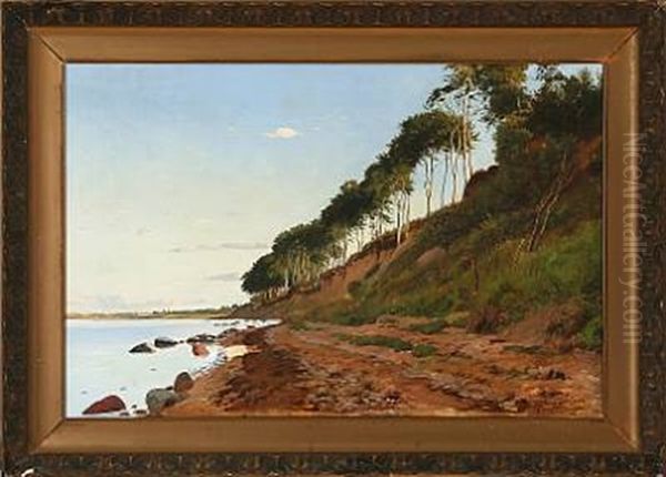 Coastal Scene Oil Painting by Carl Carlsen