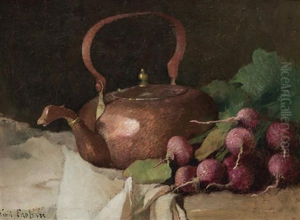 Still Life With Tea Kettle And Radishes