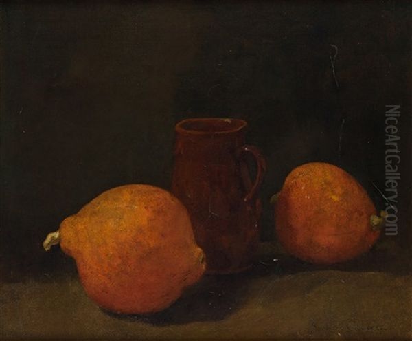 Still Life With Fruit Oil Painting by Emil Carlsen