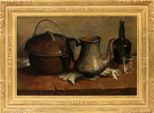 Still Life Of Kitchenware Oil Painting by Emil Carlsen