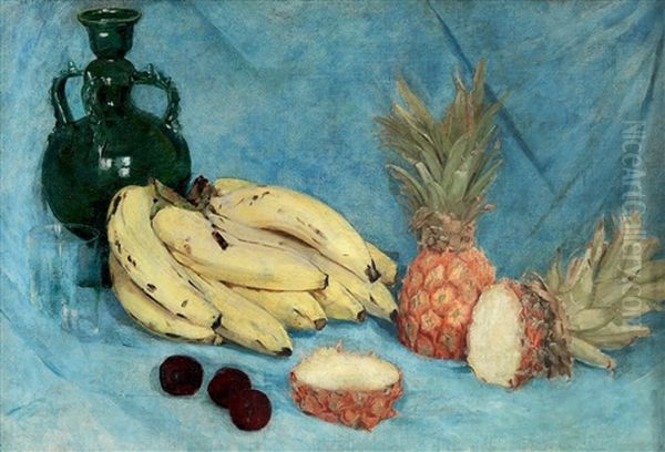 Still Life With Fruit Oil Painting by Emil Carlsen