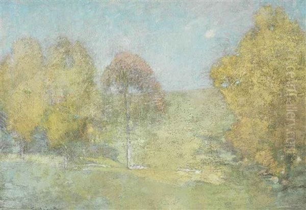 Autumn Morning--fading Moon Oil Painting by Emil Carlsen