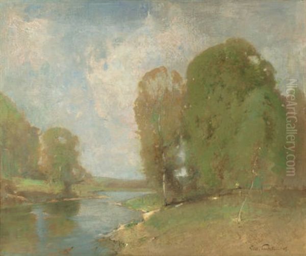 Meadow Brook Oil Painting by Emil Carlsen