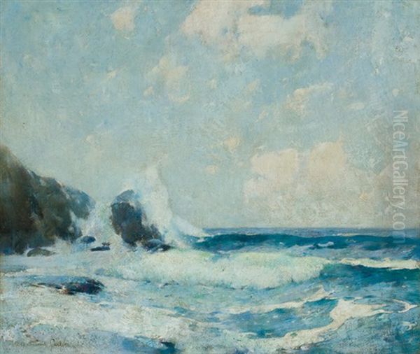 Full Tide Coast Of Maine Oil Painting by Emil Carlsen