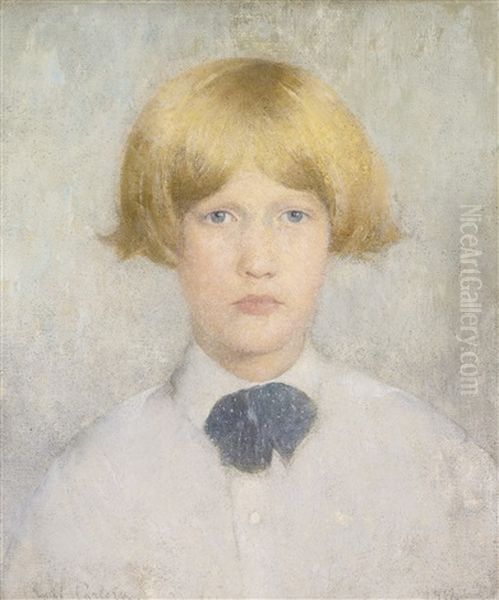 Portrait Of Dines Oil Painting by Emil Carlsen