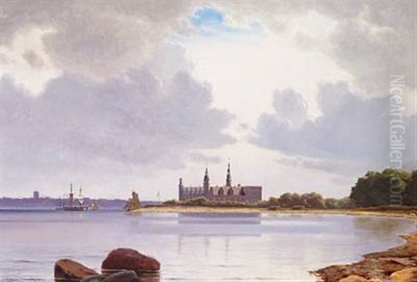 View Of Kronborg And Karnan Oil Painting by Emil Carlsen