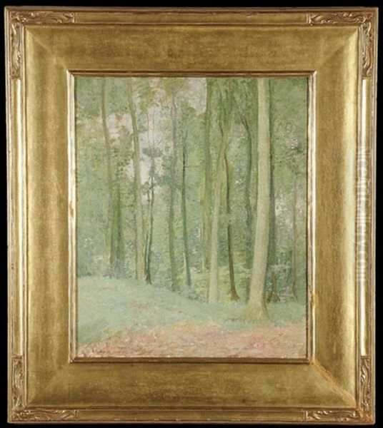 Wooded Landscape Oil Painting by Emil Carlsen