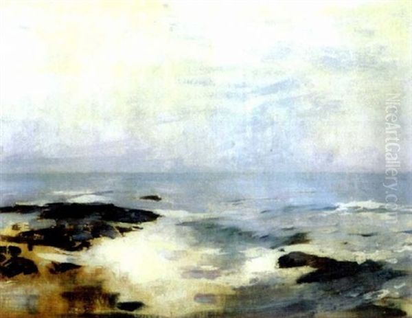 Ship's Rock, Ogunquit Oil Painting by Emil Carlsen