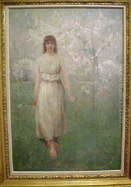 Shepherdess Oil Painting by Emil Carlsen