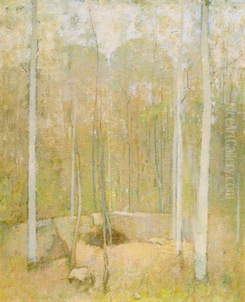 Autumn Forest Oil Painting by Emil Carlsen