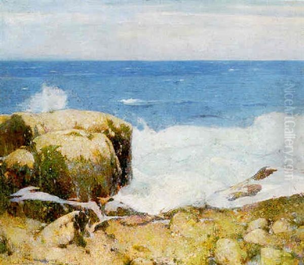 Crashing Wave Oil Painting by Emil Carlsen