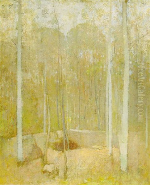 Autumn Forest Oil Painting by Emil Carlsen