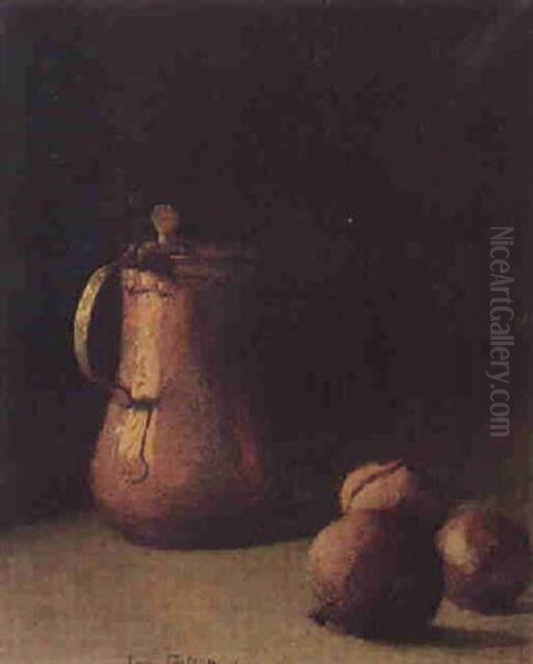 Still Life With Copper Pot Oil Painting by Emil Carlsen