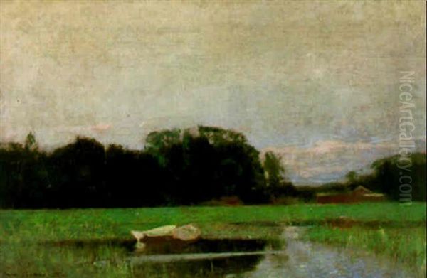 Two Dories Oil Painting by Emil Carlsen