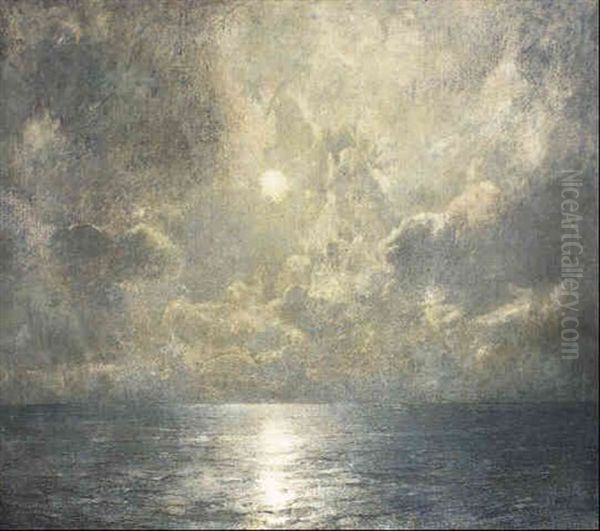 Moonlit Seascape Oil Painting by Emil Carlsen