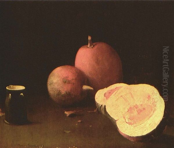 Still Life With Squash And Pitcher Oil Painting by Emil Carlsen