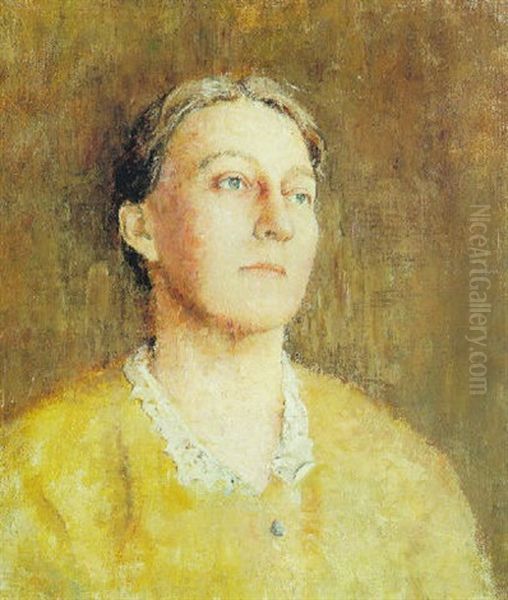 Portrait Of The Artist's Wife Oil Painting by Emil Carlsen