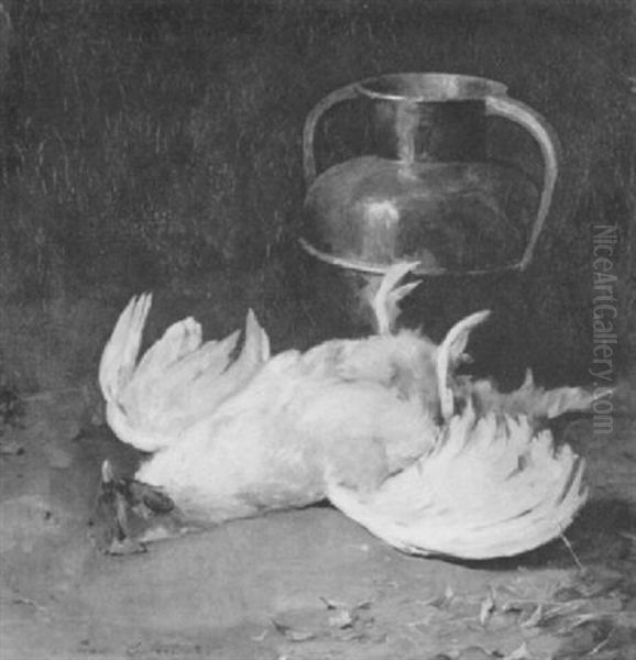 Still Life With Poultry Oil Painting by Emil Carlsen