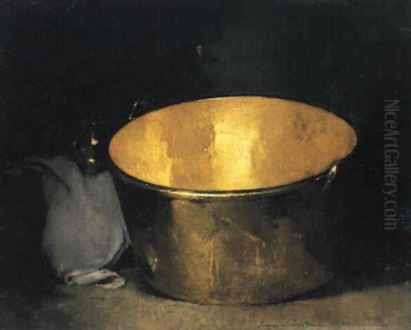 Brass And Copper Oil Painting by Emil Carlsen