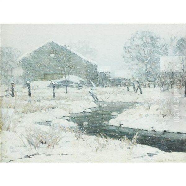 Snow Bound Brook Oil Painting by John Fabian Carlson