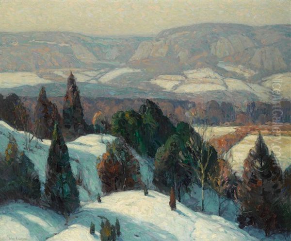 Templed Hills Oil Painting by John Fabian Carlson