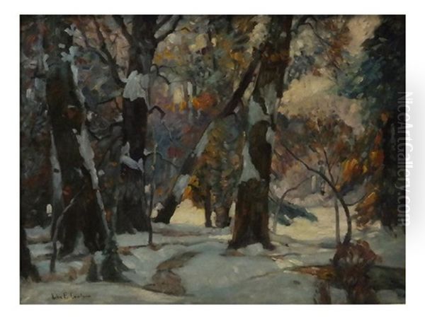 Winter's Glow Oil Painting by John Fabian Carlson