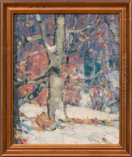 Woodland Labyrinths #3 Oil Painting by John Fabian Carlson