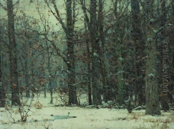 Silent Woods Oil Painting by John Fabian Carlson