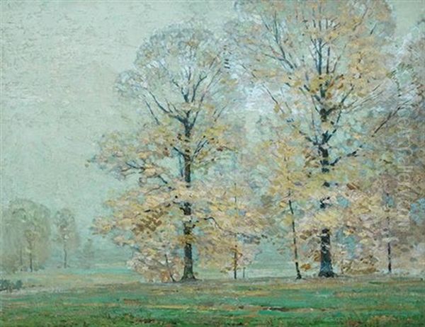 Autumn Mists Oil Painting by John Fabian Carlson