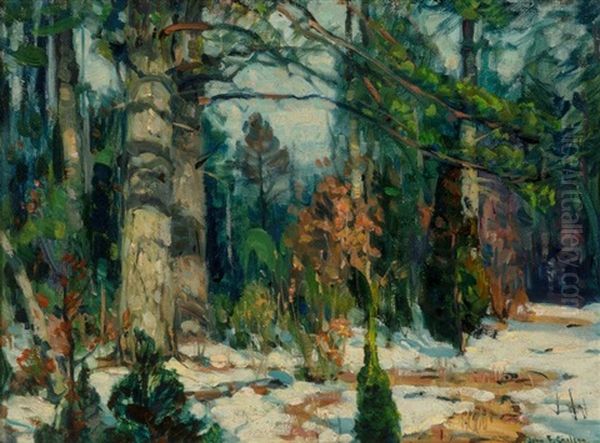 Forest Quiet Oil Painting by John Fabian Carlson