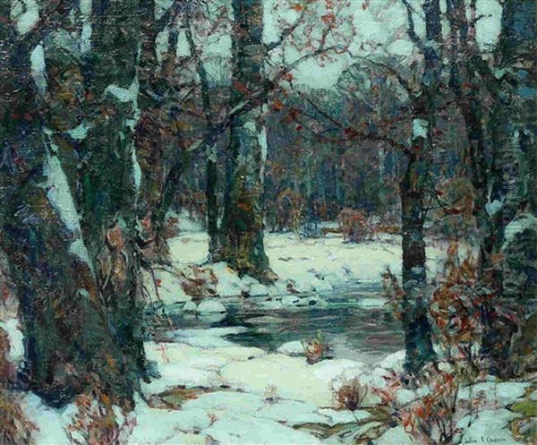 Brookside Quiet Oil Painting by John Fabian Carlson