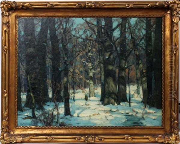 Sunlit Forest Oil Painting by John Fabian Carlson