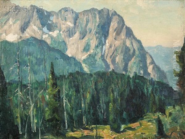 Grim Barriers (tattosh Range, Rainier National Park) Oil Painting by John Fabian Carlson