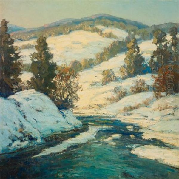 A Stream In Winter by John Fabian Carlson