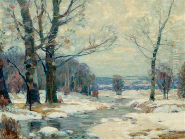 Winter's Magic, Woodstock, New York Oil Painting by John Fabian Carlson